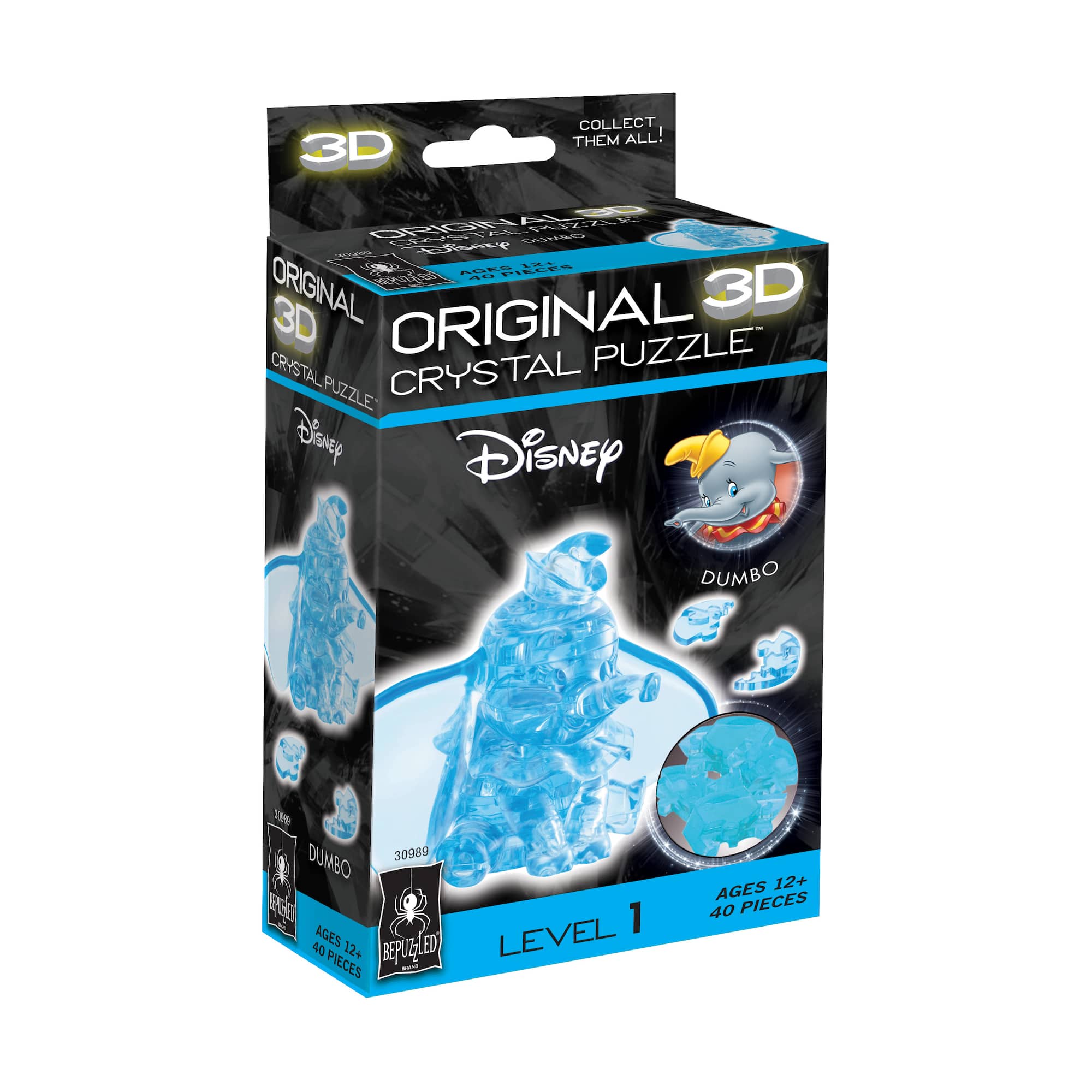 Original 3D Crystal Puzzle™ Disney Dumbo Blue 40 Piece Puzzle